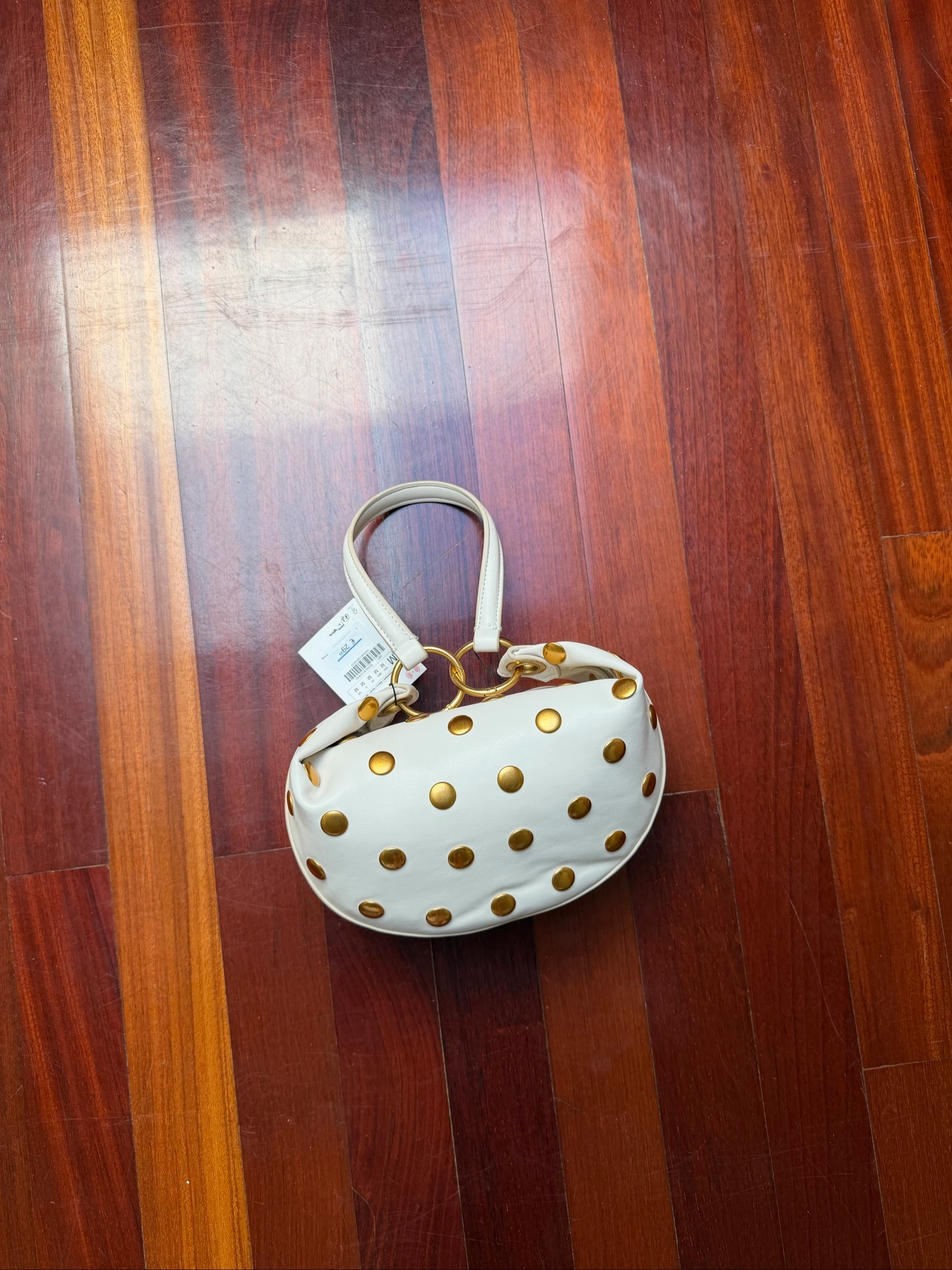 Witte tas met gouden noppen van Zara – photo 10